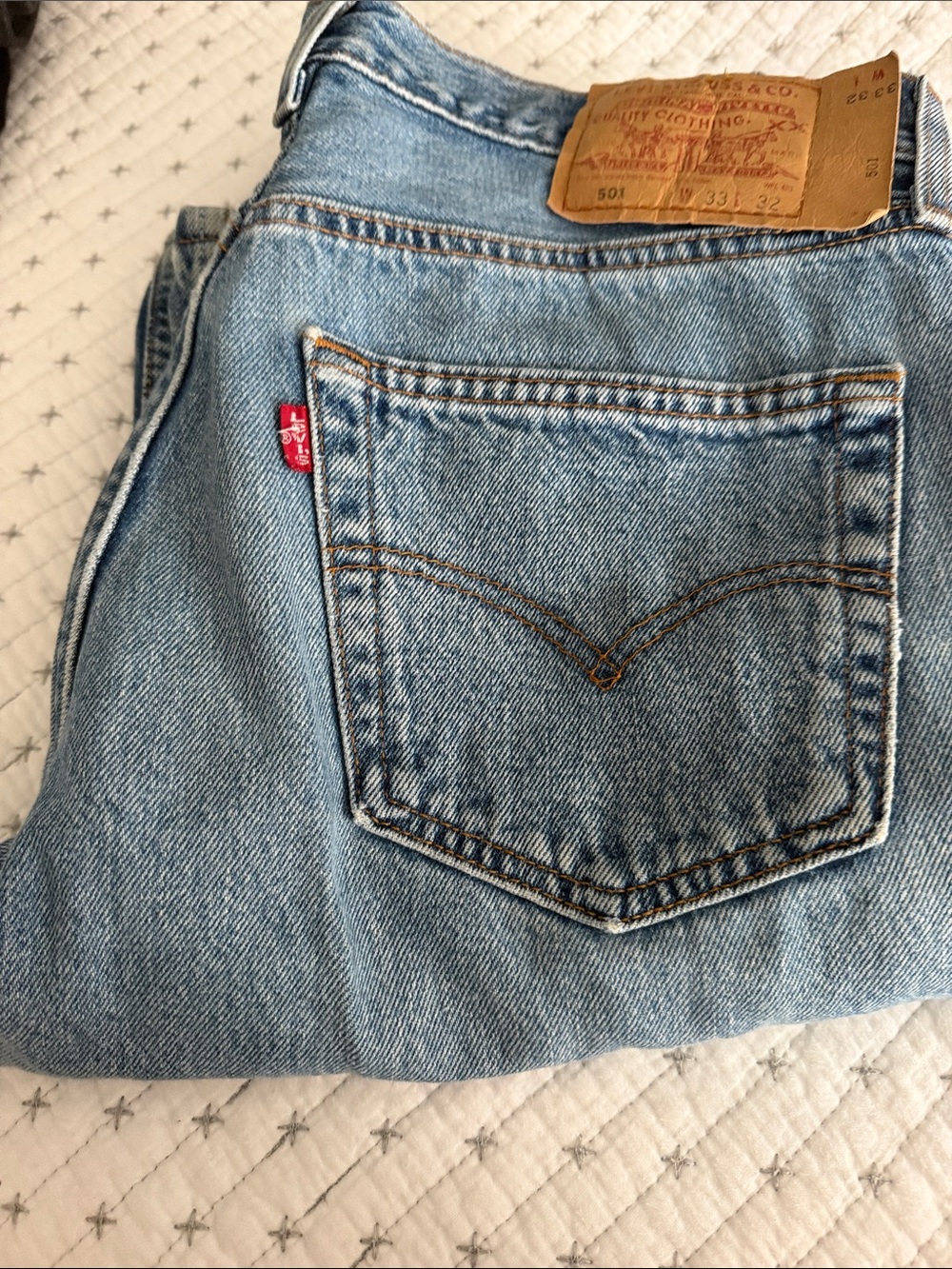 Levi's Light Blue Straight Men's Jeans with Classic Back Pocket